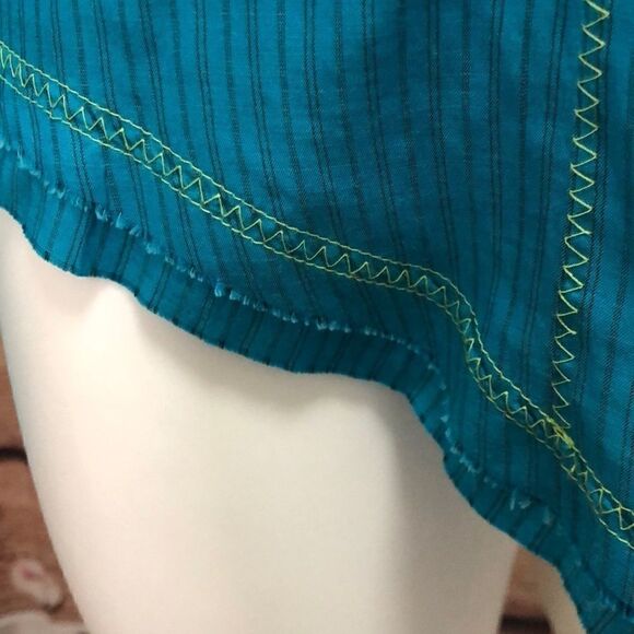 Chico’s button down embroidered collared silk blouse - Picture 6 of 11